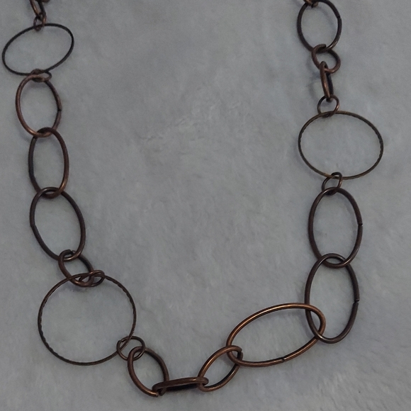 6/$10 Paparazzi Copper and Black Chain Necklace - Picture 4 of 5